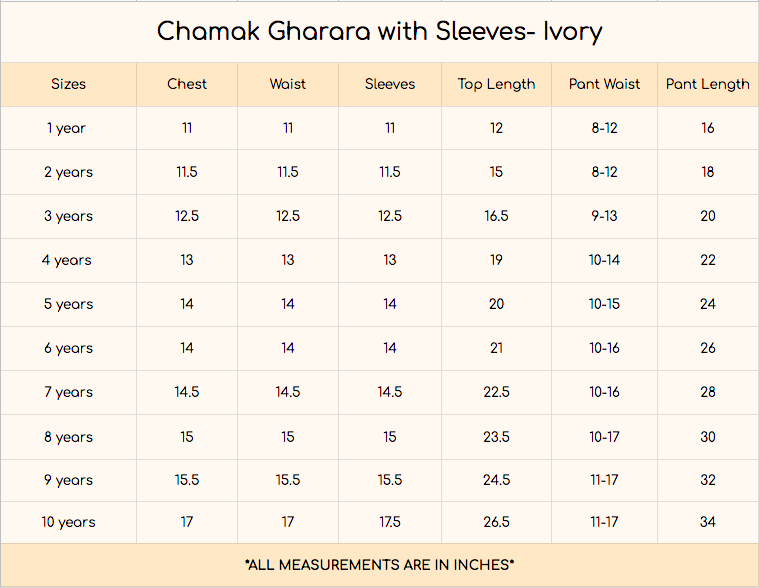 Chamak Gharara- Ivory Long Sleeves | Maira & Me